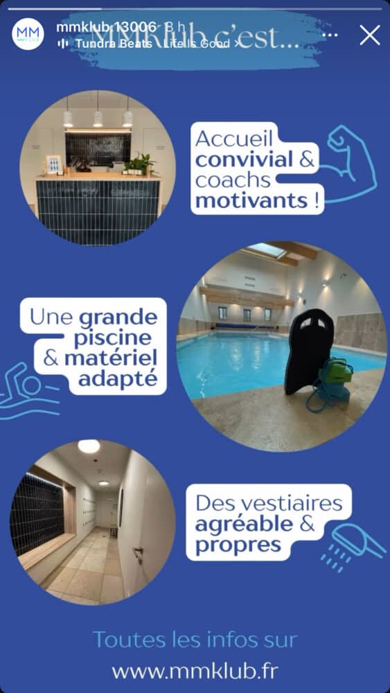 Présentation du MMKlub via une story instagram